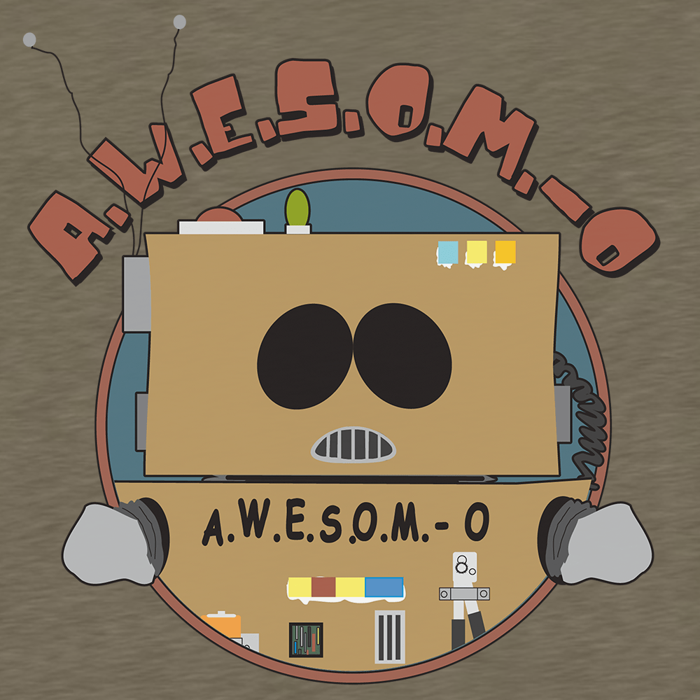 South Park Awesom - o Robot Men's Tri - Blend T - Shirt - Paramount Shop