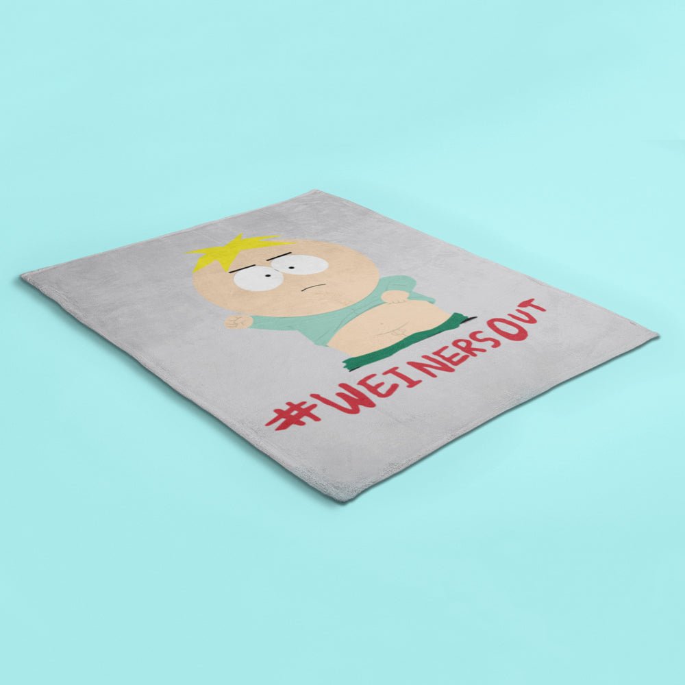 South Park Butters Weiners Out Sherpa Blanket - Paramount Shop