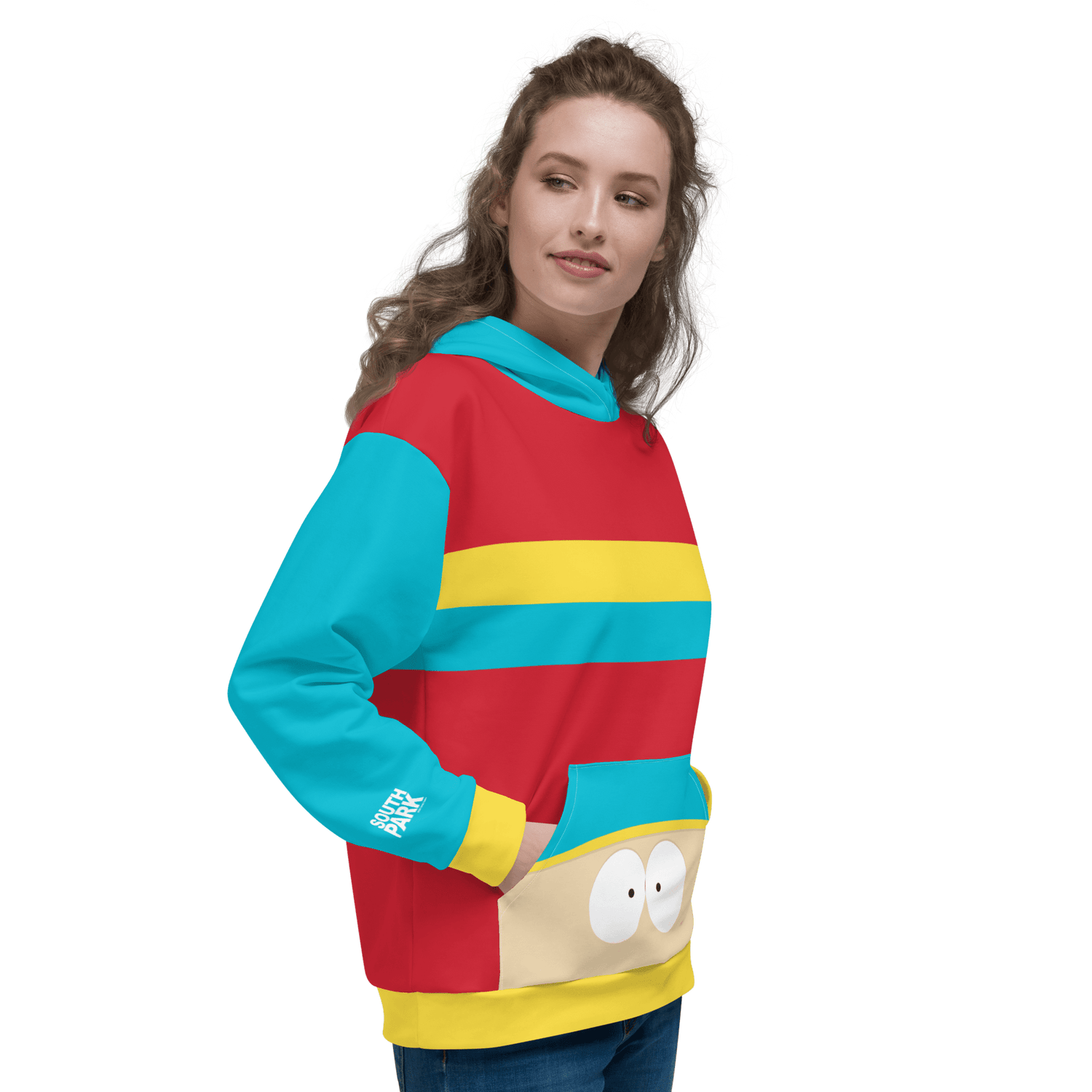 South Park Cartman Color Block Unisex Hooded Sweatshirt - Paramount Shop