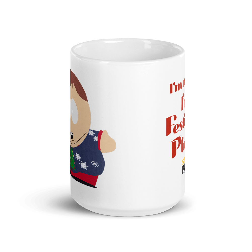 South Park Cartman Festively Plump White Mug - Paramount Shop