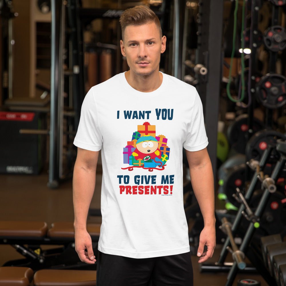 South Park Cartman Give Me Presents Unisex T - Shirt - Paramount Shop