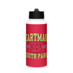 South Park Cartman Botella de agua de acero inoxidable con tapa de pajita - 32 oz