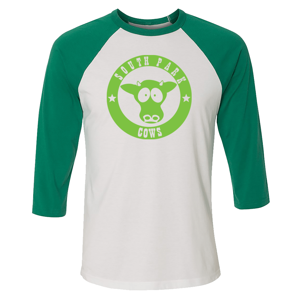 South Park Elementary Cows 3/4 Sleeve Baseball T - Shirt - Paramount Shop