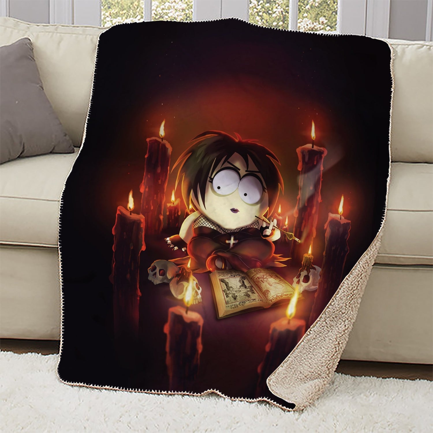 South Park Goth Henrietta Sherpa Blanket - Paramount Shop
