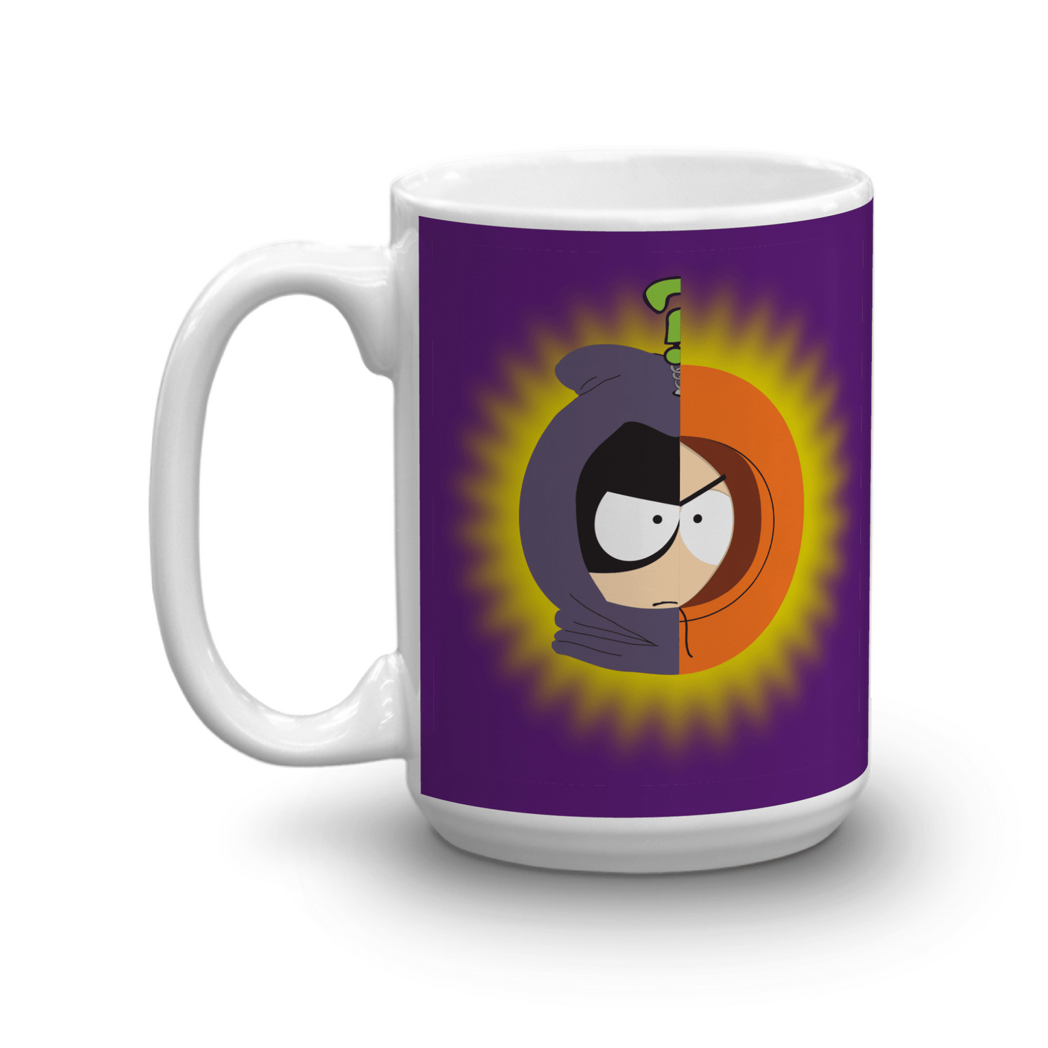 South Park Half and Half Kenny Mysterion White Mug - Paramount Shop