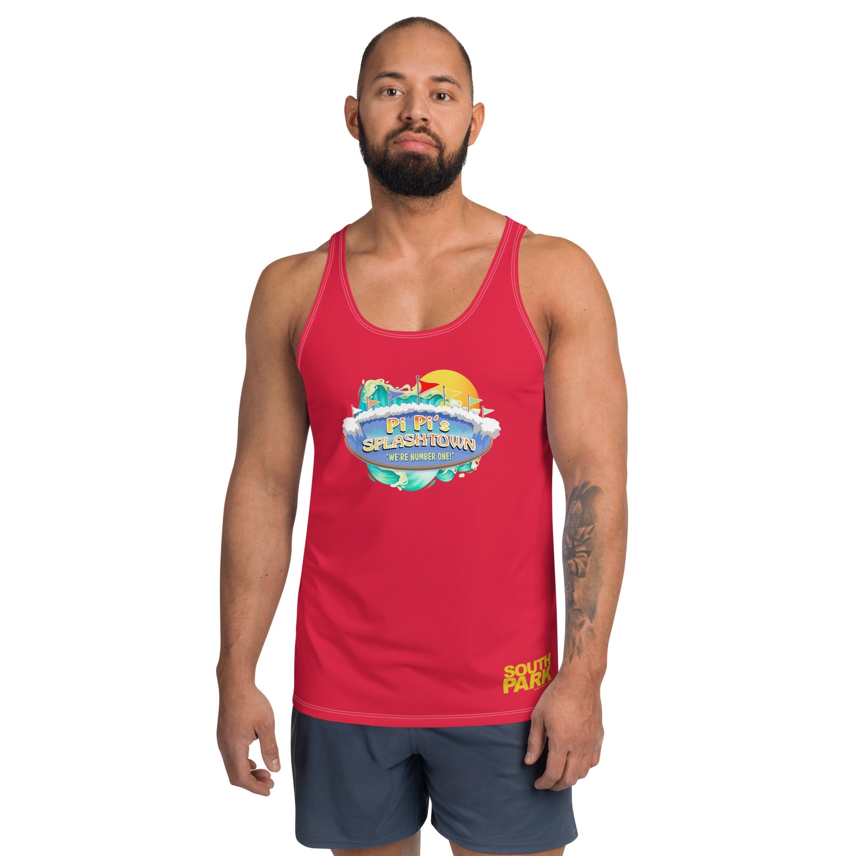South Park Pi Pi's Splashtown Life Guard All Over Print Tank Top ...