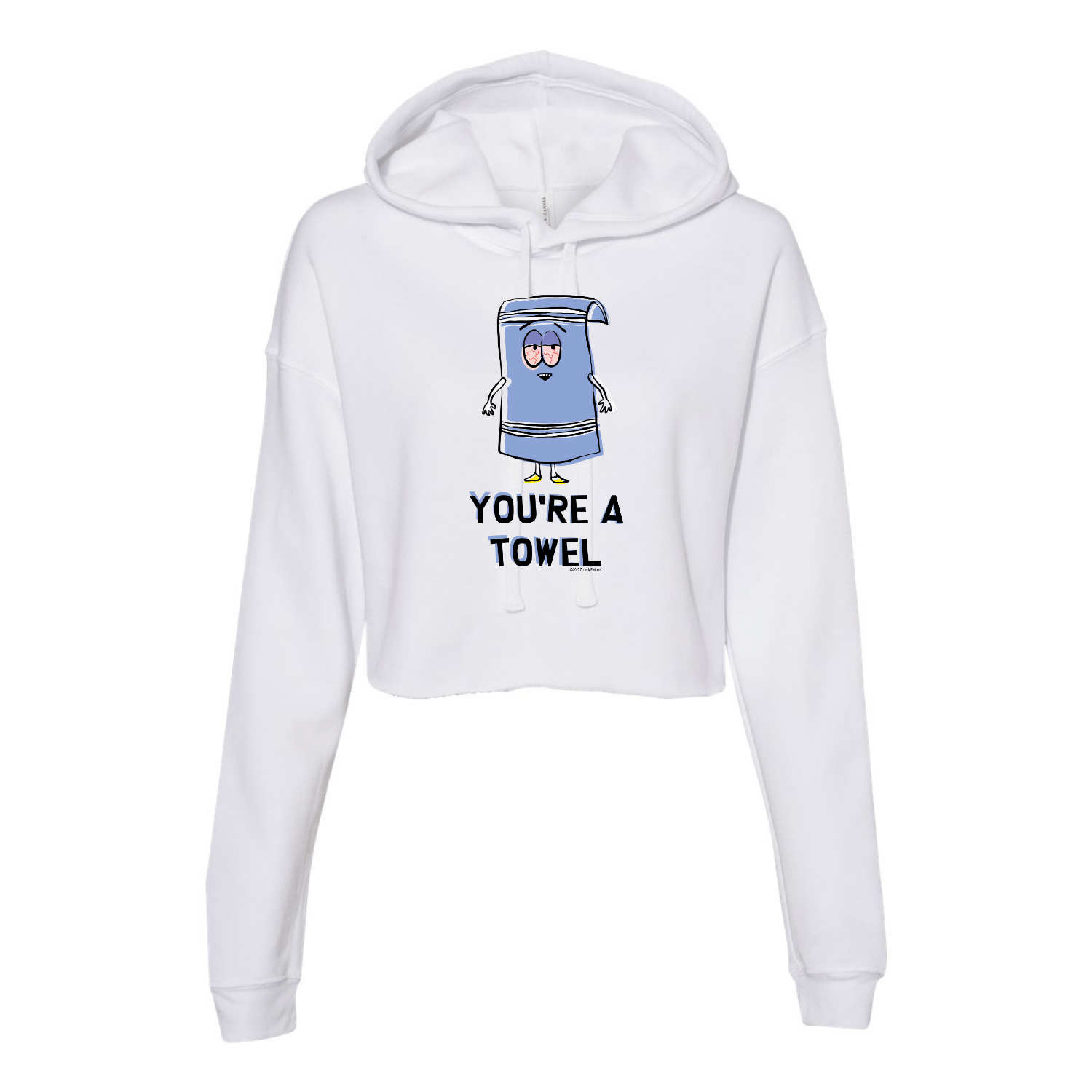 South Park Towelie You're a Towel Women's Cropped Fleece Hooded Sweatshirt - Paramount Shop
