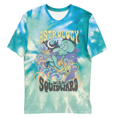 SpongeBob Astrology with Squidward Tie Dye T-Shirt - White / XS