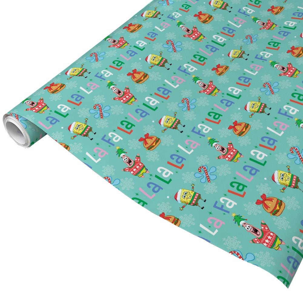 SpongeBob Fa La La Holiday Wrapping Paper - Paramount Shop