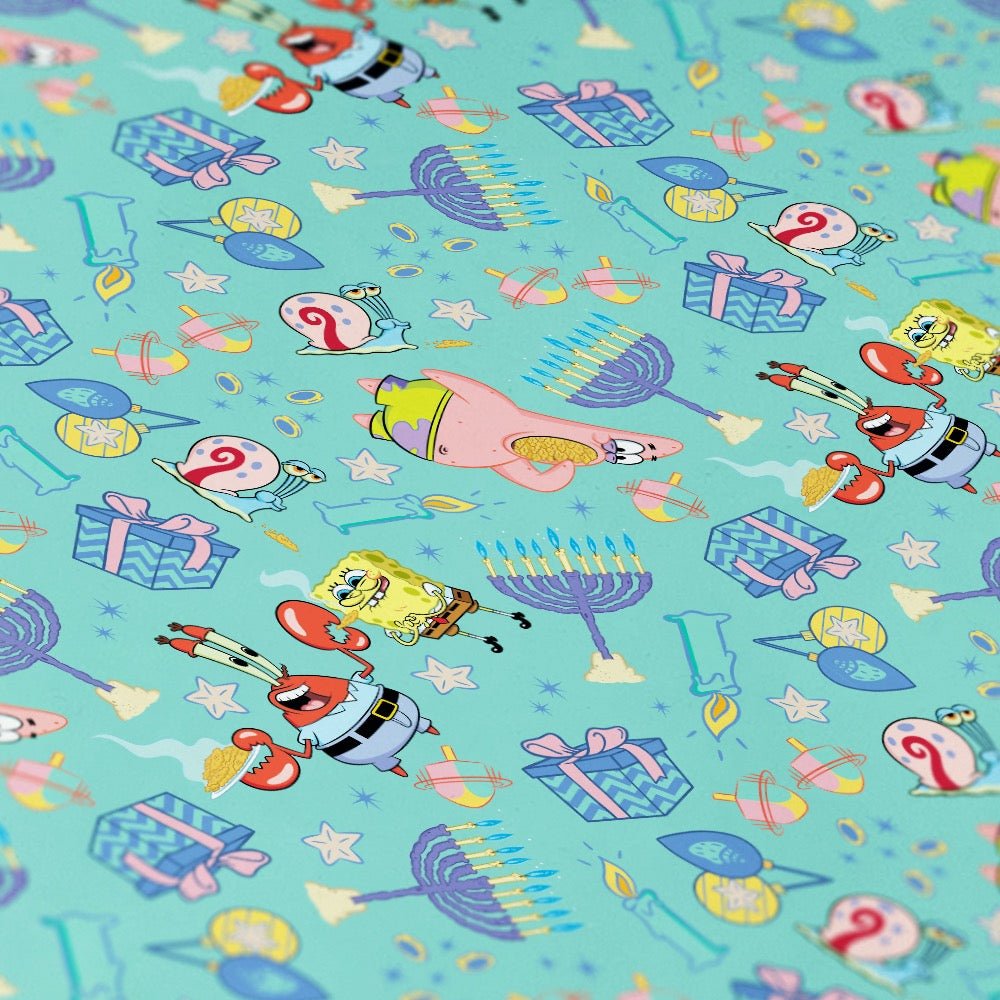 SpongeBob Hanukkah Wrapping Paper - Paramount Shop