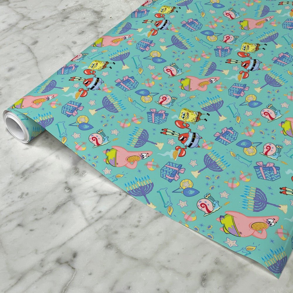 SpongeBob Hanukkah Wrapping Paper - Paramount Shop