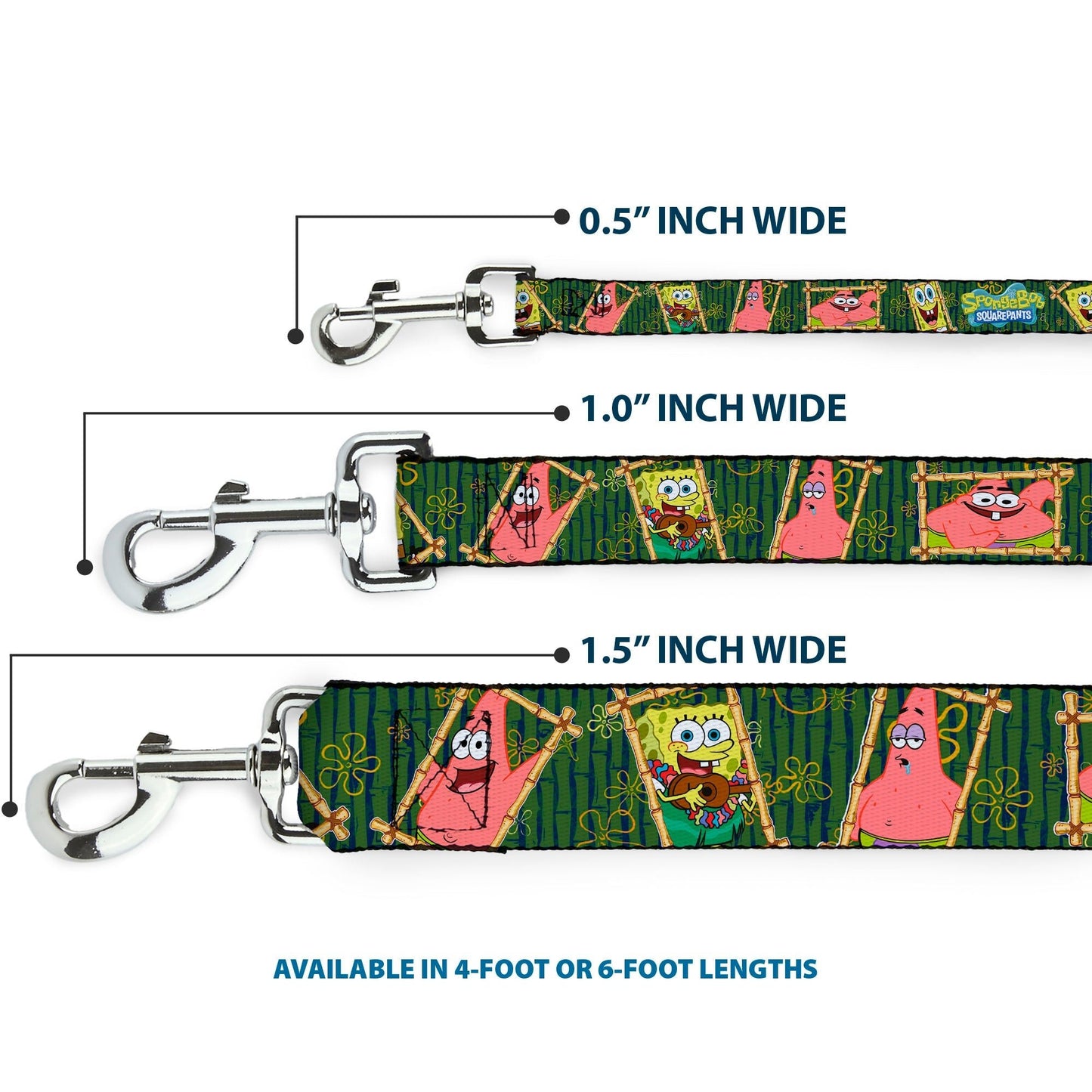 SpongeBob & Patrick Dog Leash Starfish Bamboo Frames - Paramount Shop