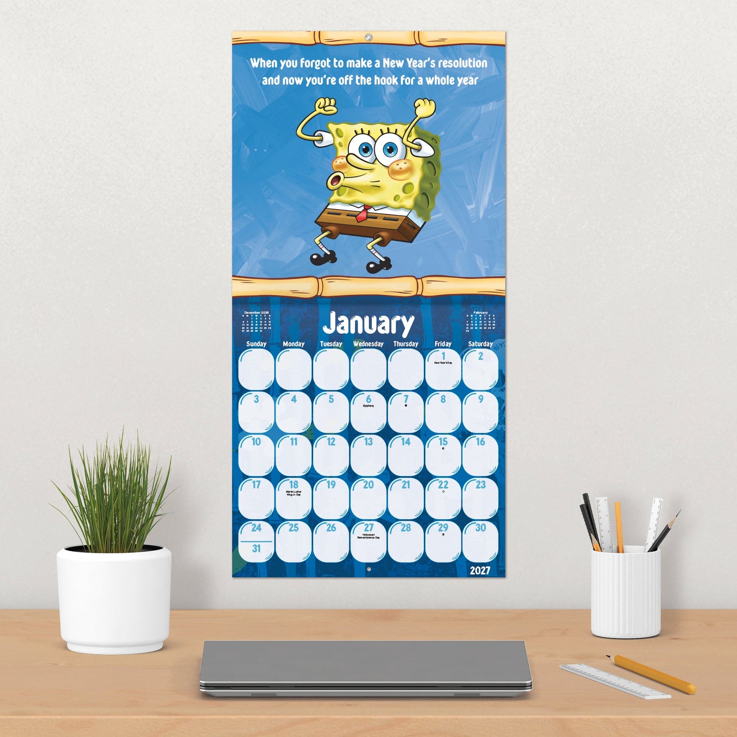 Spongebob Squarepants 2027 Wall Calendar - Paramount Shop