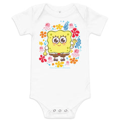 Bob Esponja Bob Cuadrado AdoraBob Bebé Body - Blanco / 3-6M
