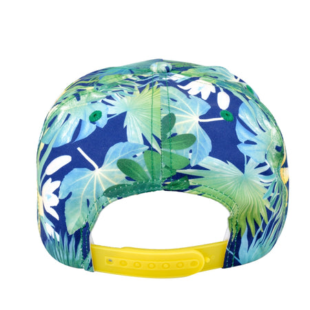 Spongebob Squarepants Baseball Cap, Tropical Floral Curved Brim Adjustable Snapback Hat, Blue and Green, One Size - Paramount Shop