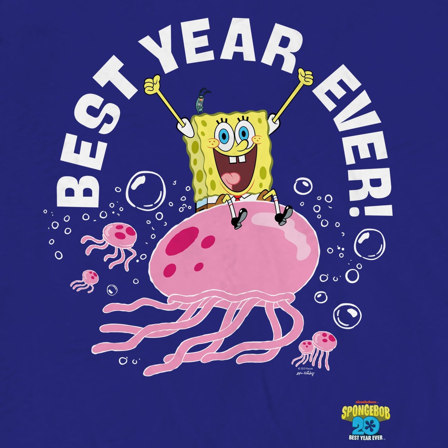 SpongeBob SquarePants Best Year Ever Jellyfish Sherpa Blanket - Paramount Shop