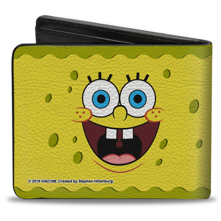 SpongeBob SquarePants Bi - Fold Wallet 2 - Expressions Yellow - Paramount Shop