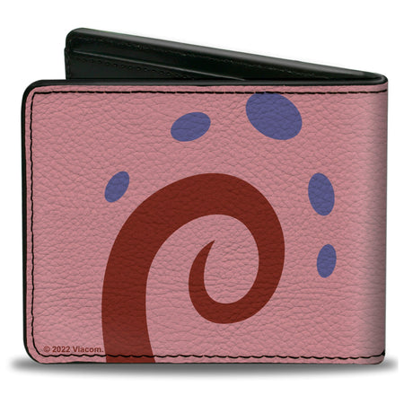 SpongeBob SquarePants Bi - Fold Wallet Gary the Snail Character Close - Up Pink Vegan Leather - Paramount Shop