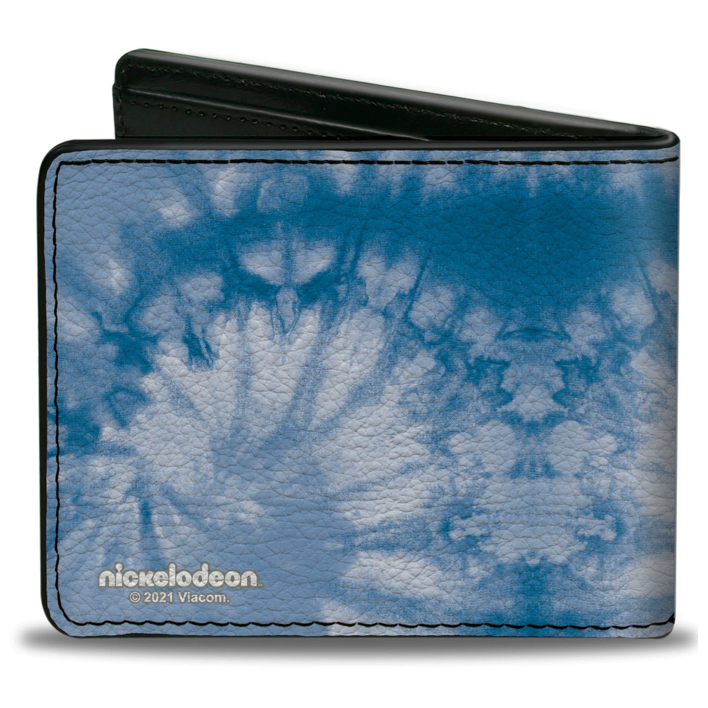 SpongeBob SquarePants Bi - Fold Wallet Imma Head Out Chair Pose Tie Dye Blues Vegan Leather - Paramount Shop