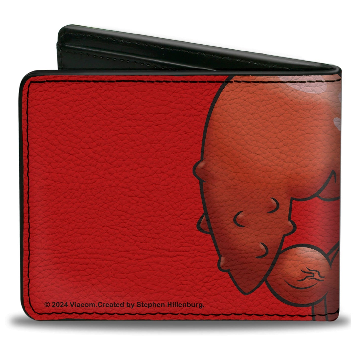 SpongeBob SquarePants Bi - Fold Wallet Larry the Lobster Flex Pose Vegan Leather Red - Paramount Shop