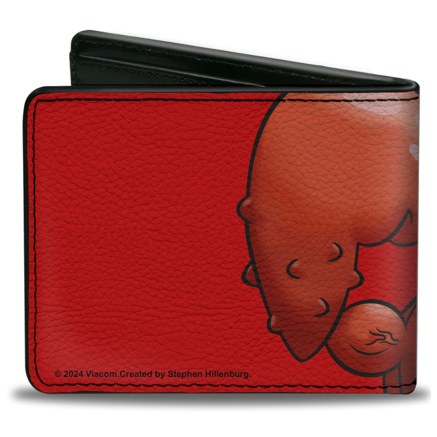 SpongeBob SquarePants Bi - Fold Wallet Larry the Lobster Flex Pose Vegan Leather Red - Paramount Shop