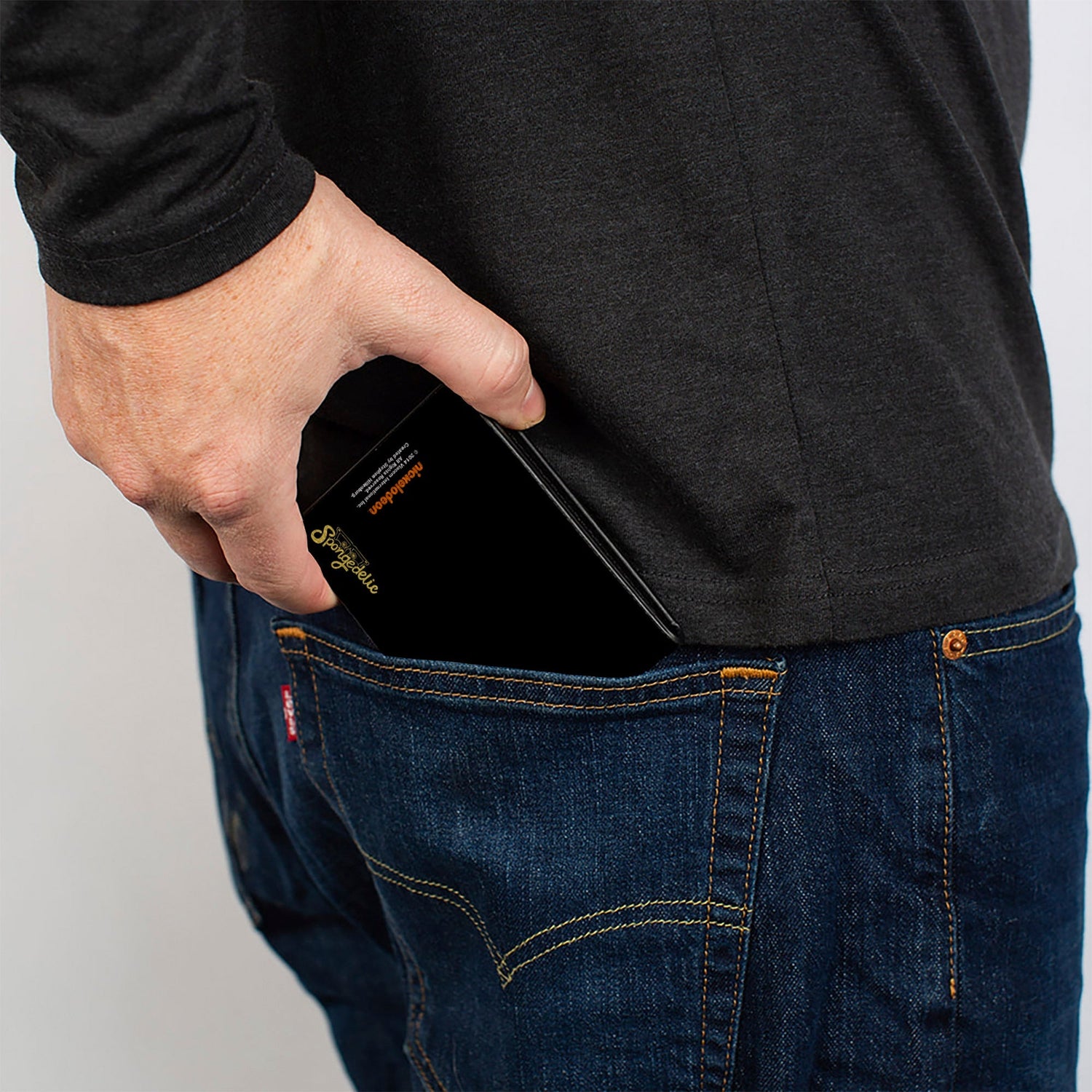 SpongeBob SquarePants Bi - Fold Wallet LIFE IS SWELL Swirl Men's Vegan Leather - Paramount Shop