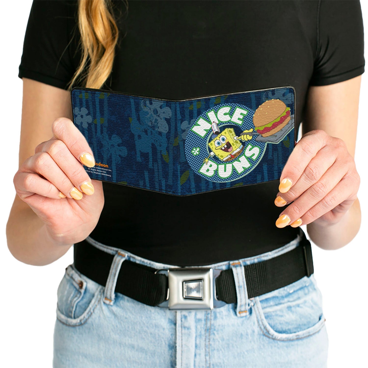 SpongeBob SquarePants Bi - Fold Wallet NICE BUNS Vegan Leather - Paramount Shop