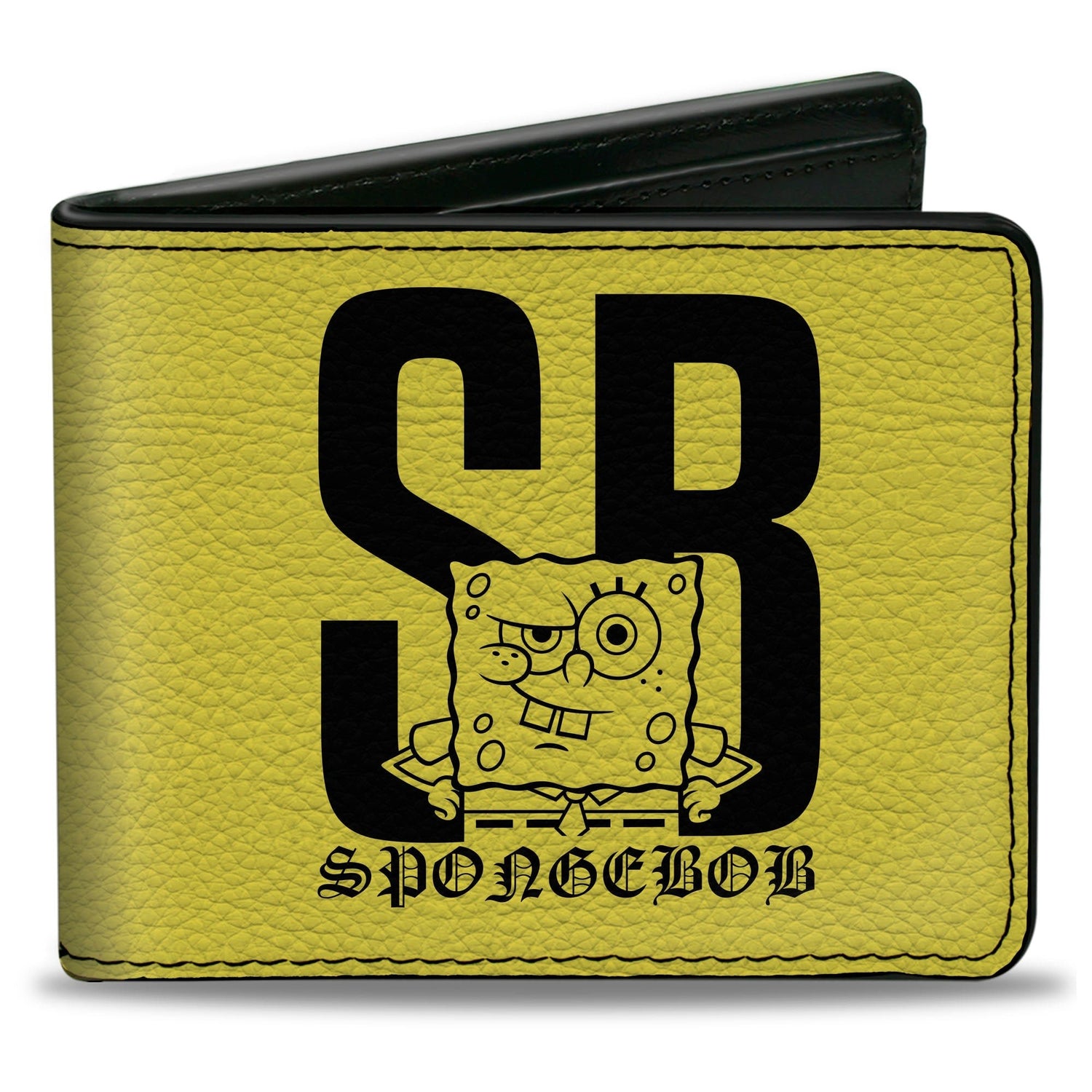 SpongeBob SquarePants Bi - Fold Wallet SB Winking Pose Yellow/Black - Paramount Shop