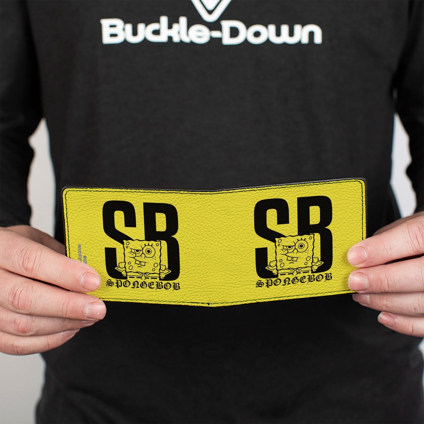 SpongeBob SquarePants Bi - Fold Wallet SB Winking Pose Yellow/Black - Paramount Shop