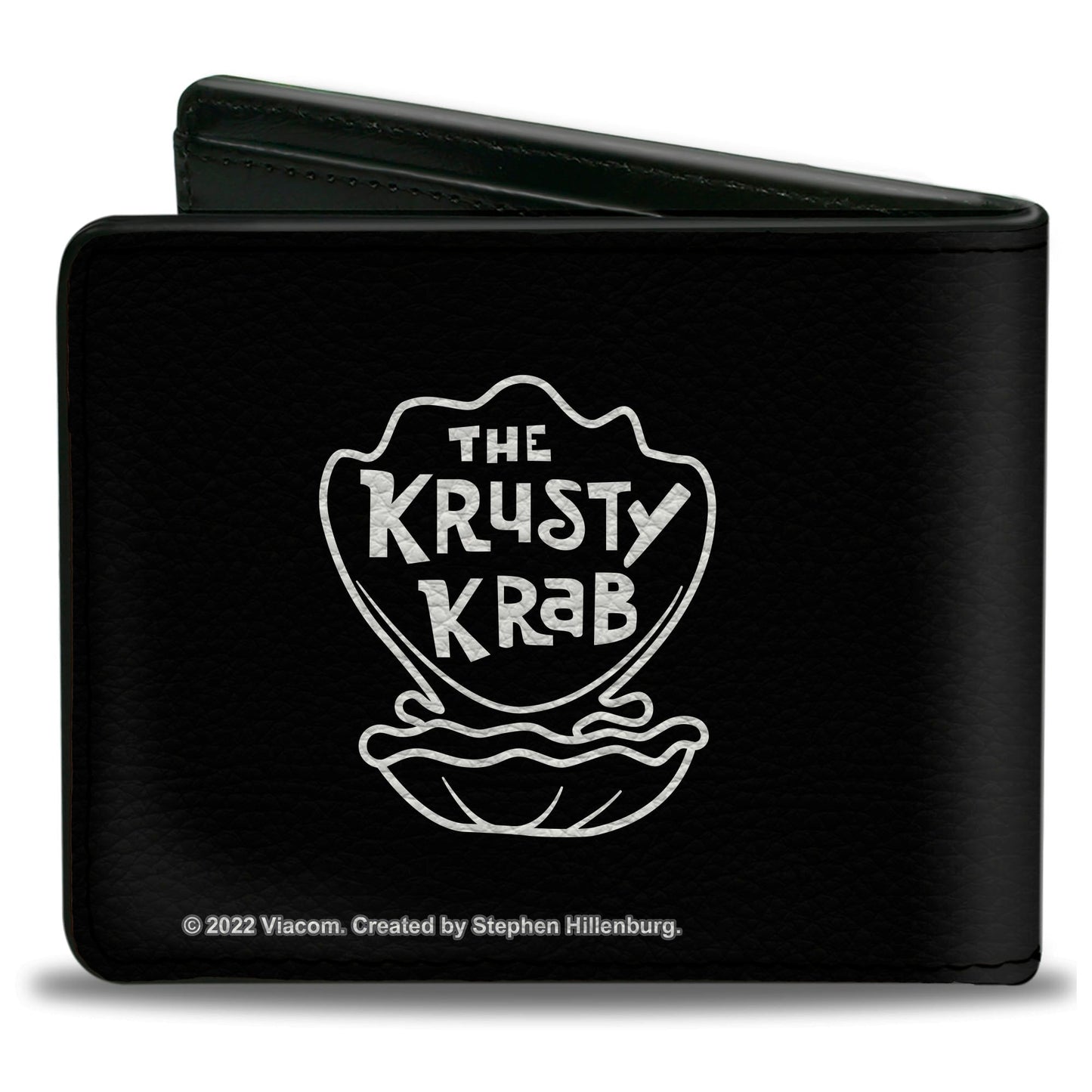 SpongeBob SquarePants Bi - Fold Wallet The Krusty Krab FRESH OFF THE GRILL Vegan Leather Black/White - Paramount Shop