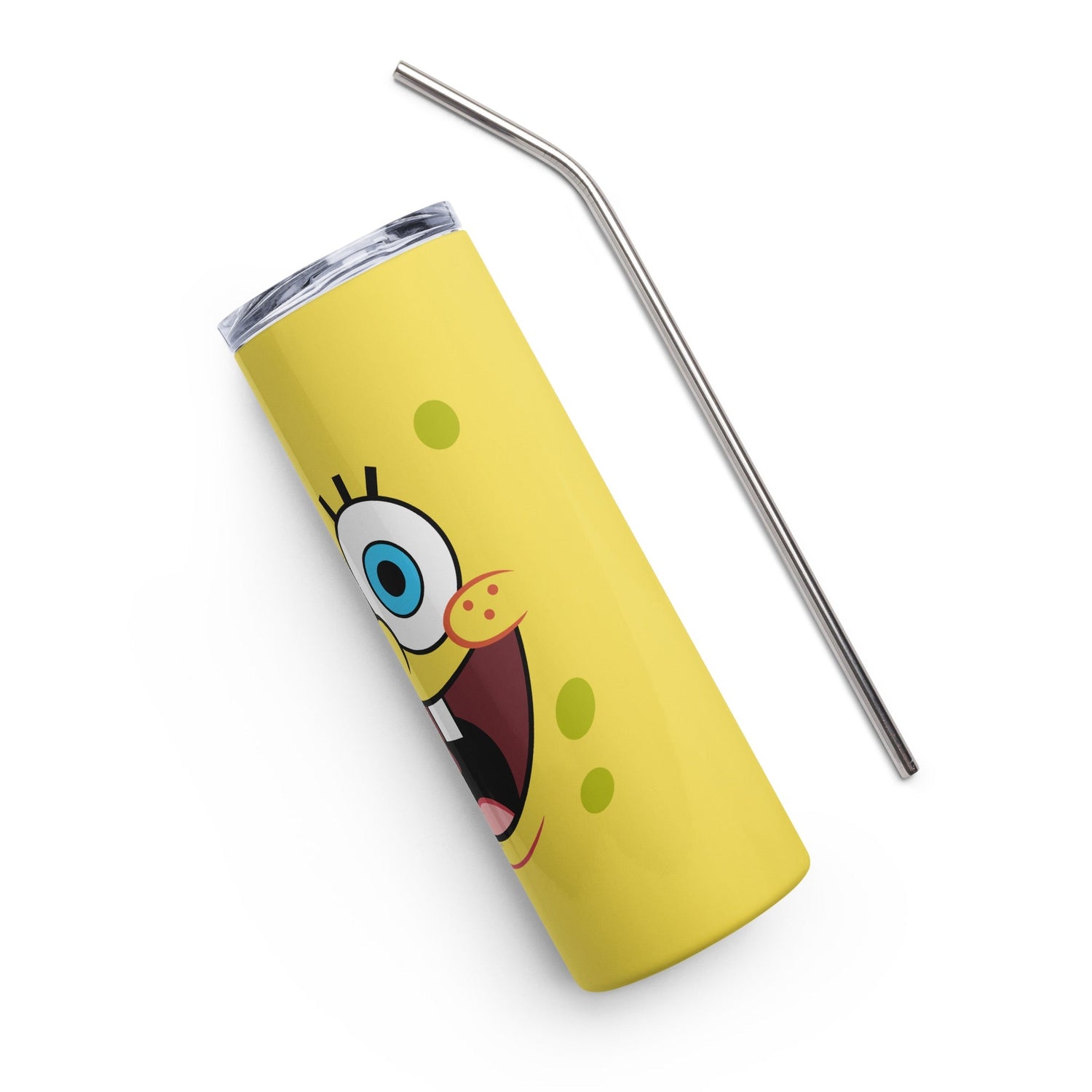 SpongeBob Squarepants Big Face Stainless Steel Tumbler with Straw - Paramount Shop