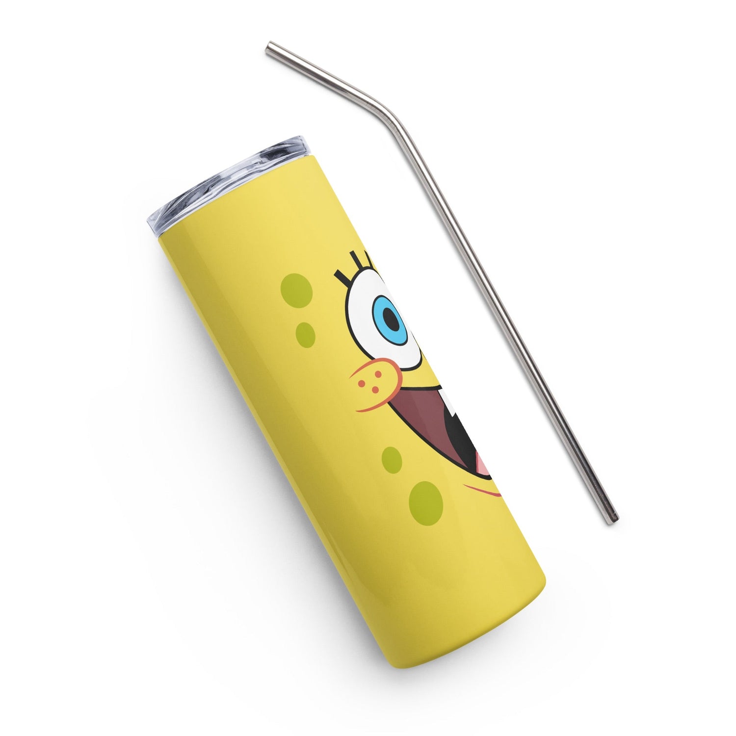 SpongeBob Squarepants Big Face Stainless Steel Tumbler with Straw - Paramount Shop