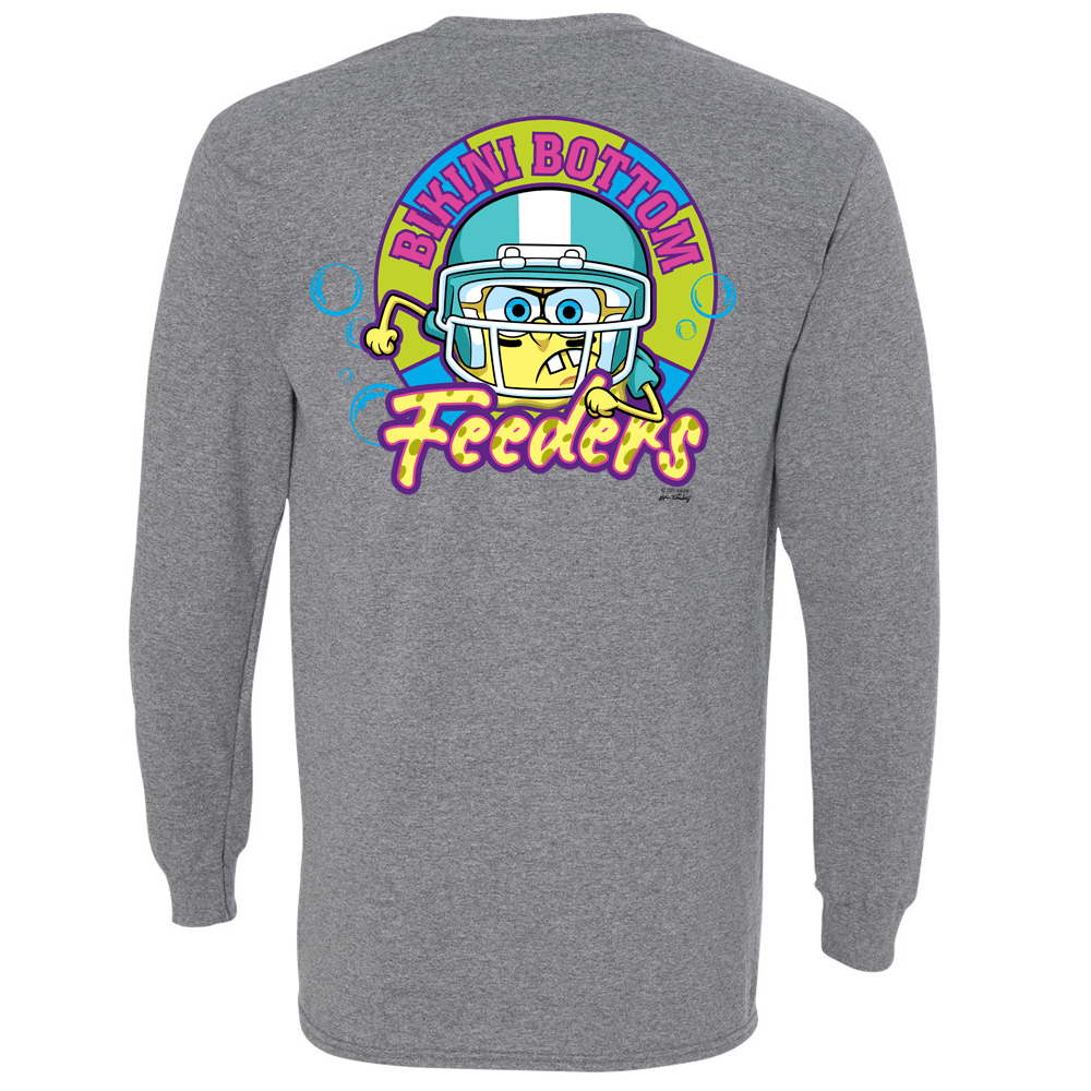 SpongeBob SquarePants Bikini Bottom Feeders Adult Long Sleeve T - Shirt - Paramount Shop
