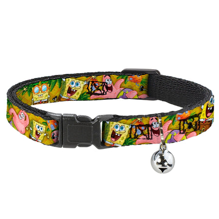 SpongeBob SquarePants Cat Collar SpongeBob & Patrick Starfish Poses Pineapple Gold Breakaway with Bell - Paramount Shop