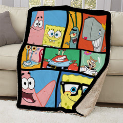 Spongebob Squarepants personajes Grid sherpa manta - 50 en x 60 en