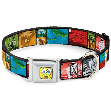 SpongeBob SquarePants Dog Collar Face Close - Up Seatbelt Buckle - Paramount Shop