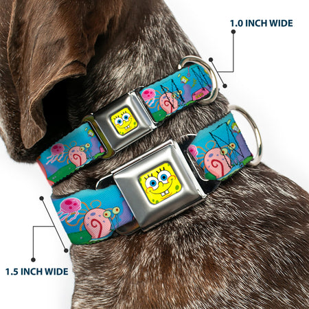 SpongeBob SquarePants Dog Collar SpongeBob Face Close - Up Seatbelt Buckle - Paramount Shop