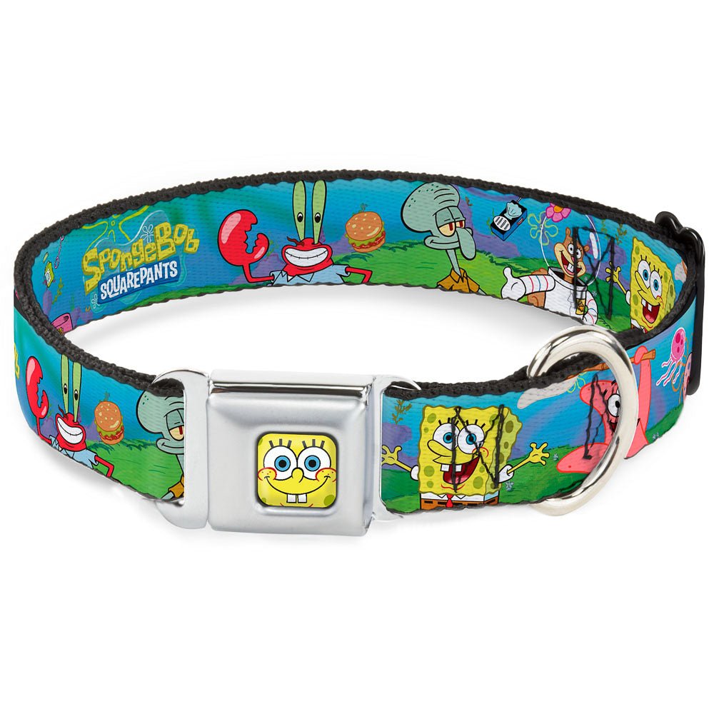 SpongeBob SquarePants Dog Collar SpongeBob Face Close - Up Seatbelt Buckle - Paramount Shop
