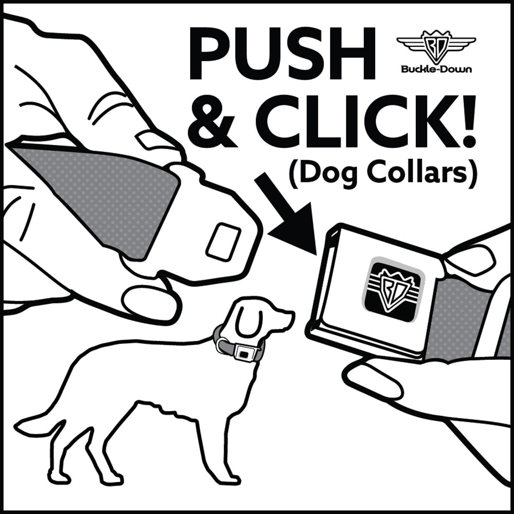 SpongeBob SquarePants Dog Collar SpongeBob Face Patrick Pose Bubbles Design Seatbelt Buckle Pink Yellow Blue - Paramount Shop