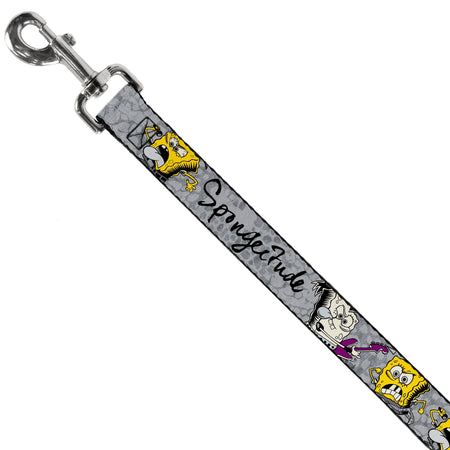 SpongeBob SquarePants Dog Leash 3 - Poses SPONGEITUDE Grays Black - Paramount Shop