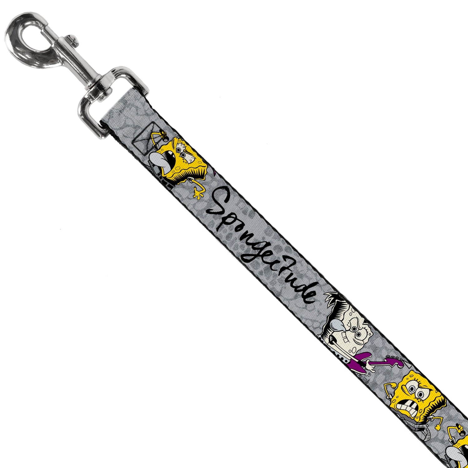 SpongeBob SquarePants Dog Leash 3 - Poses SPONGEITUDE Grays Black - Paramount Shop