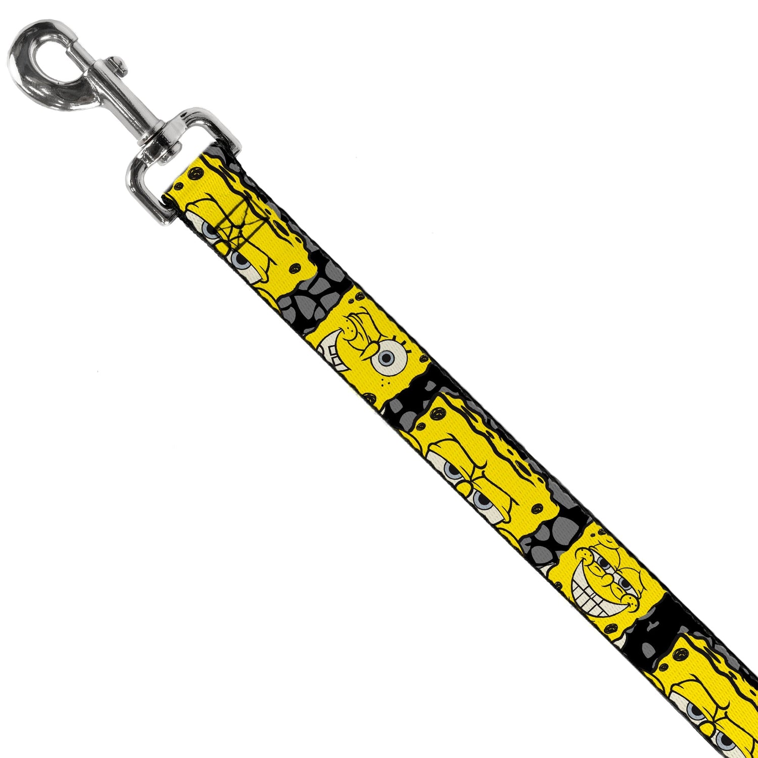 SpongeBob SquarePants Dog Leash 4 - CLOSE - UP Expressions Crackle Black/Gray/Yellow - Paramount Shop