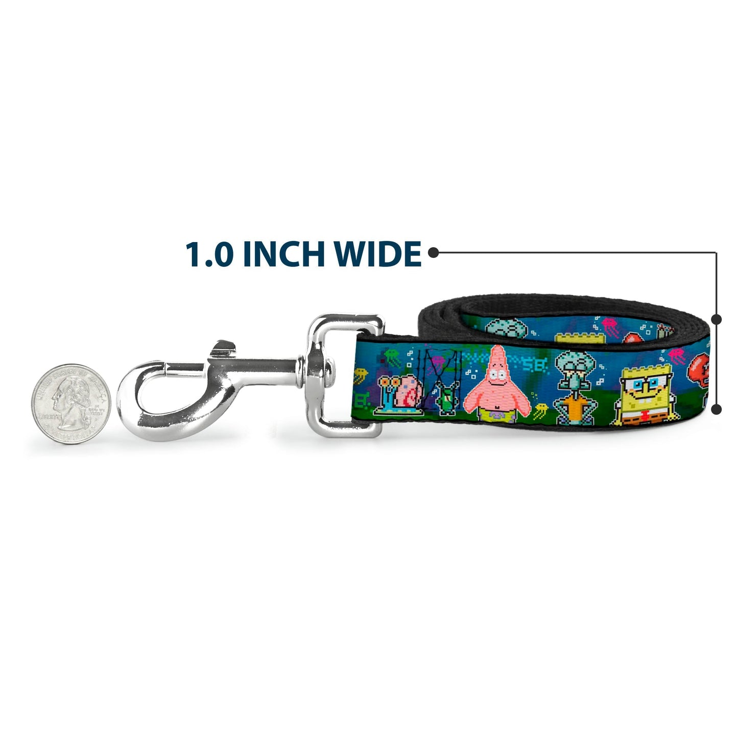 SpongeBob SquarePants Dog Leash 8 - Bit Scene Design - Paramount Shop