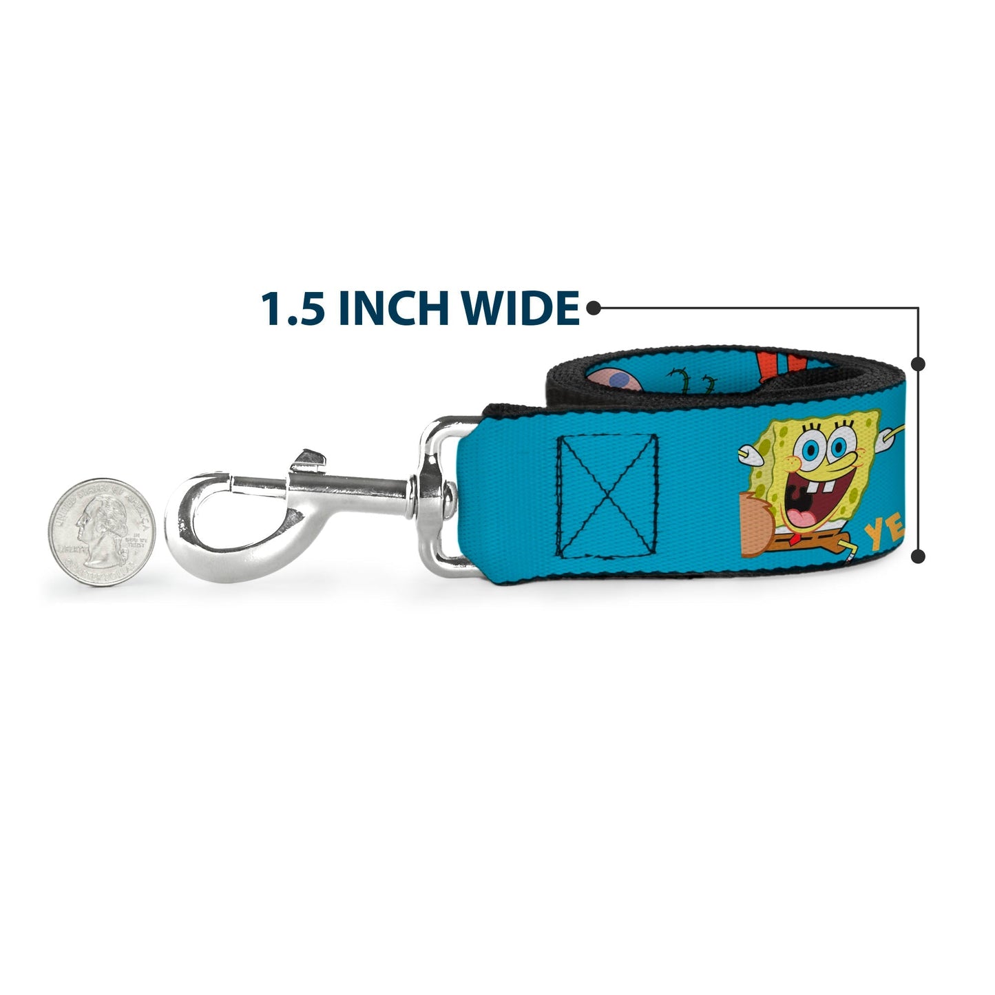 SpongeBob SquarePants Dog Leash and Friends Poses Blue - Paramount Shop