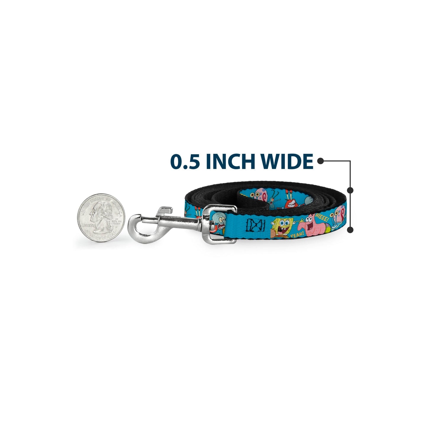 SpongeBob SquarePants Dog Leash and Friends Poses Blue - Paramount Shop
