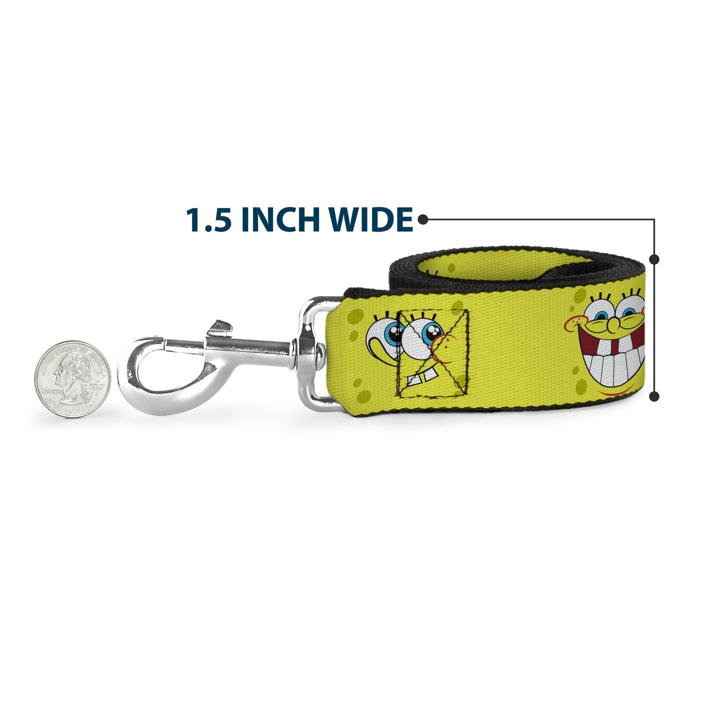 SpongeBob SquarePants Dog Leash Expressions Yellow Durable - Paramount Shop
