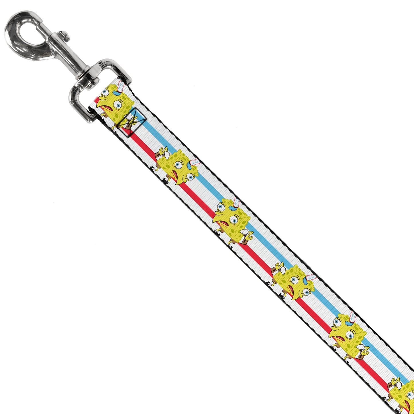 SpongeBob SquarePants Dog Leash Mocking SpongeBob Pose Stripe White/Blue/Red - Paramount Shop