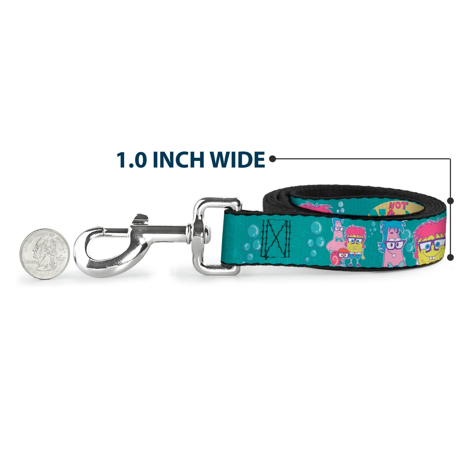 SpongeBob SquarePants Dog Leash Patrick, SpongeBob & Gary Not Normal Aqua - Paramount Shop