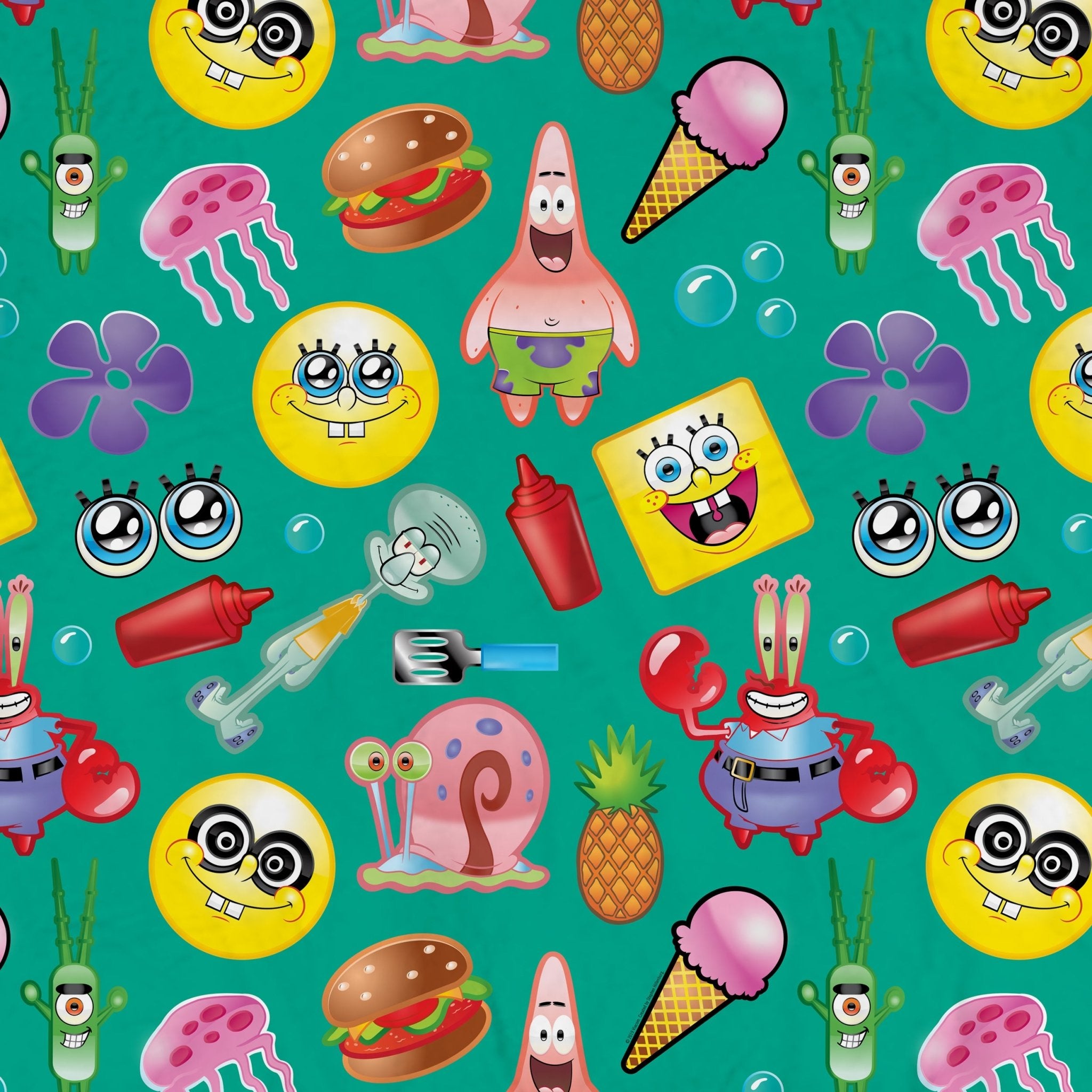SpongeBob SquarePants Emojis Sherpa Blanket – Paramount Shop