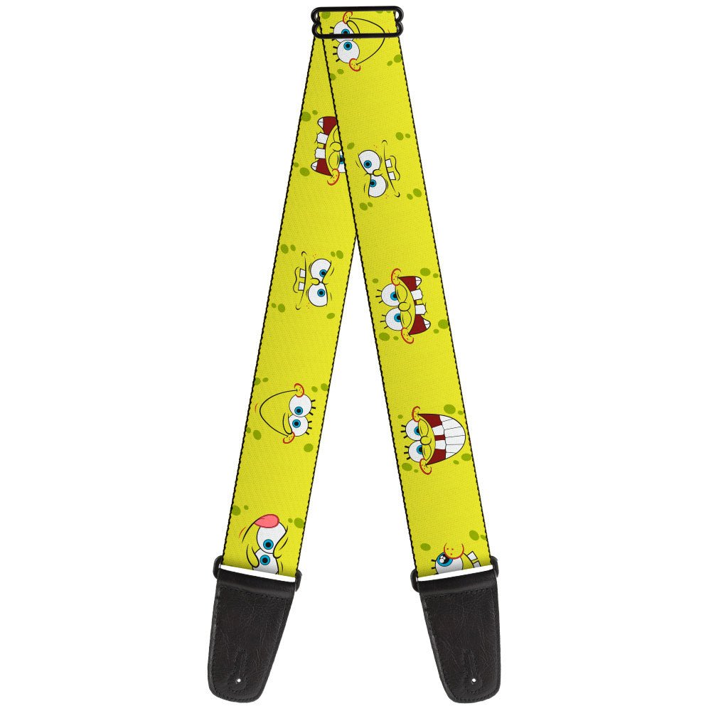 SpongeBob SquarePants Guitar Strap Expressions Yellow Adjustable - Paramount Shop
